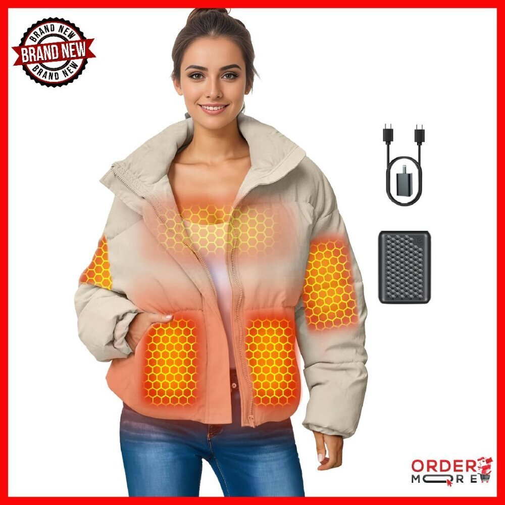 Heated Jacket with Graphene Panels 12V Fast Charge Large Capacity